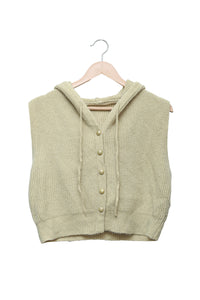 Pistachio Hooded Knit Vest