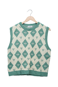 Mint Geo Knit Vest