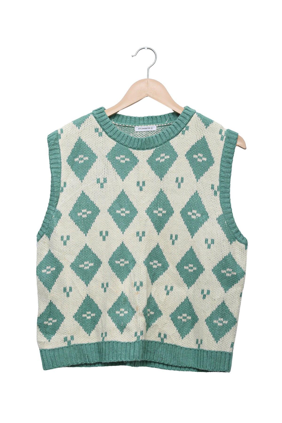 Mint Geo Knit Vest