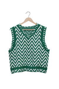 Emerald Chevron Knit Vest