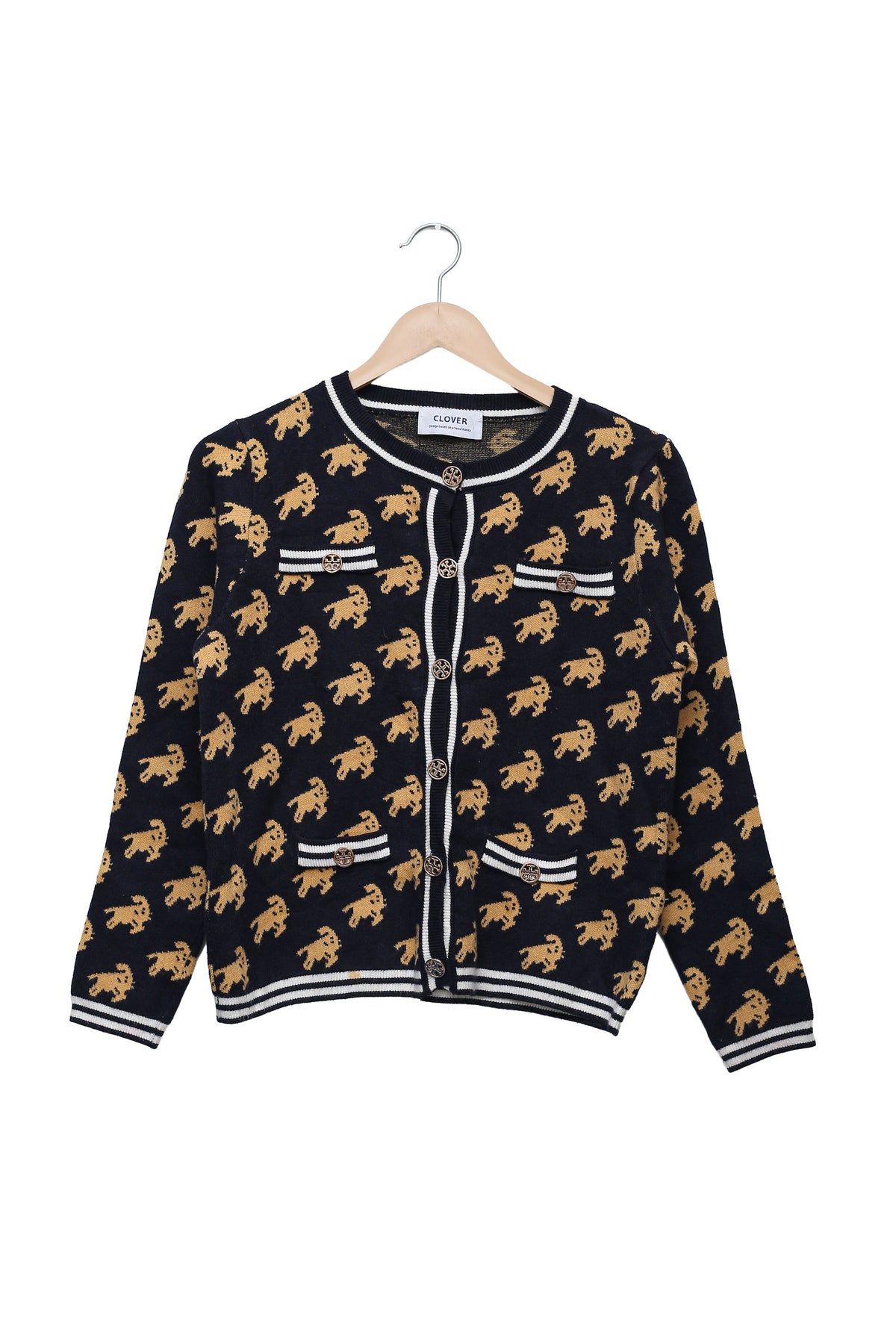 Midnight Golden Cat Cardigan | Sarojini Market Online