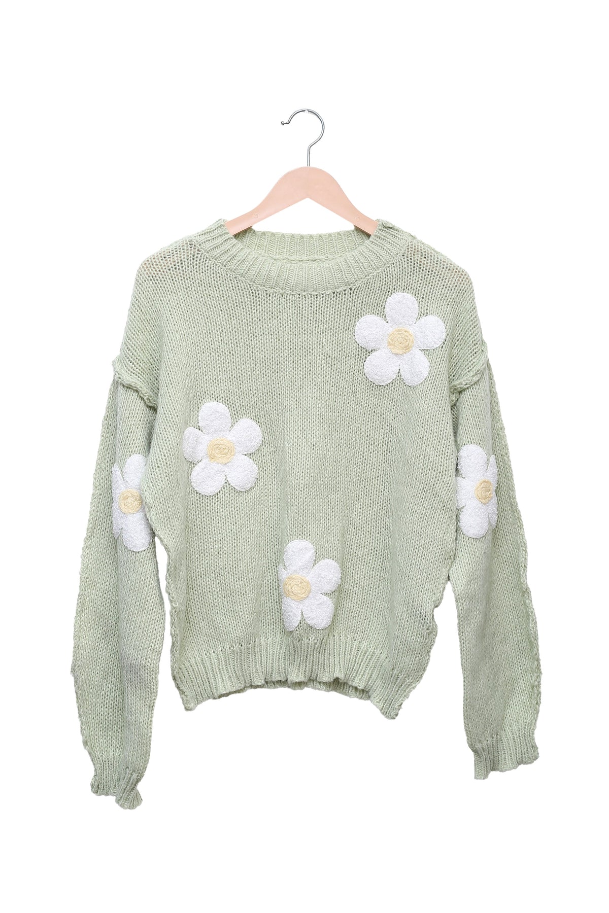 Sage Daisy Applique Sweater | Sarojini Market Online