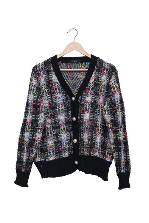 Confetti Crush Check Cardigan