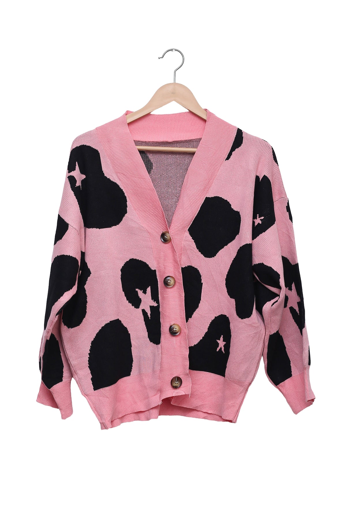 Pink Star Crush Spotted Cardigan