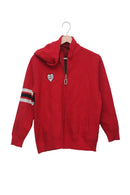 Cherry Heart Hooded Zip Cardigan