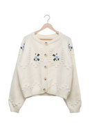 Ivory Bluebell Bobble Knit Cardigan
