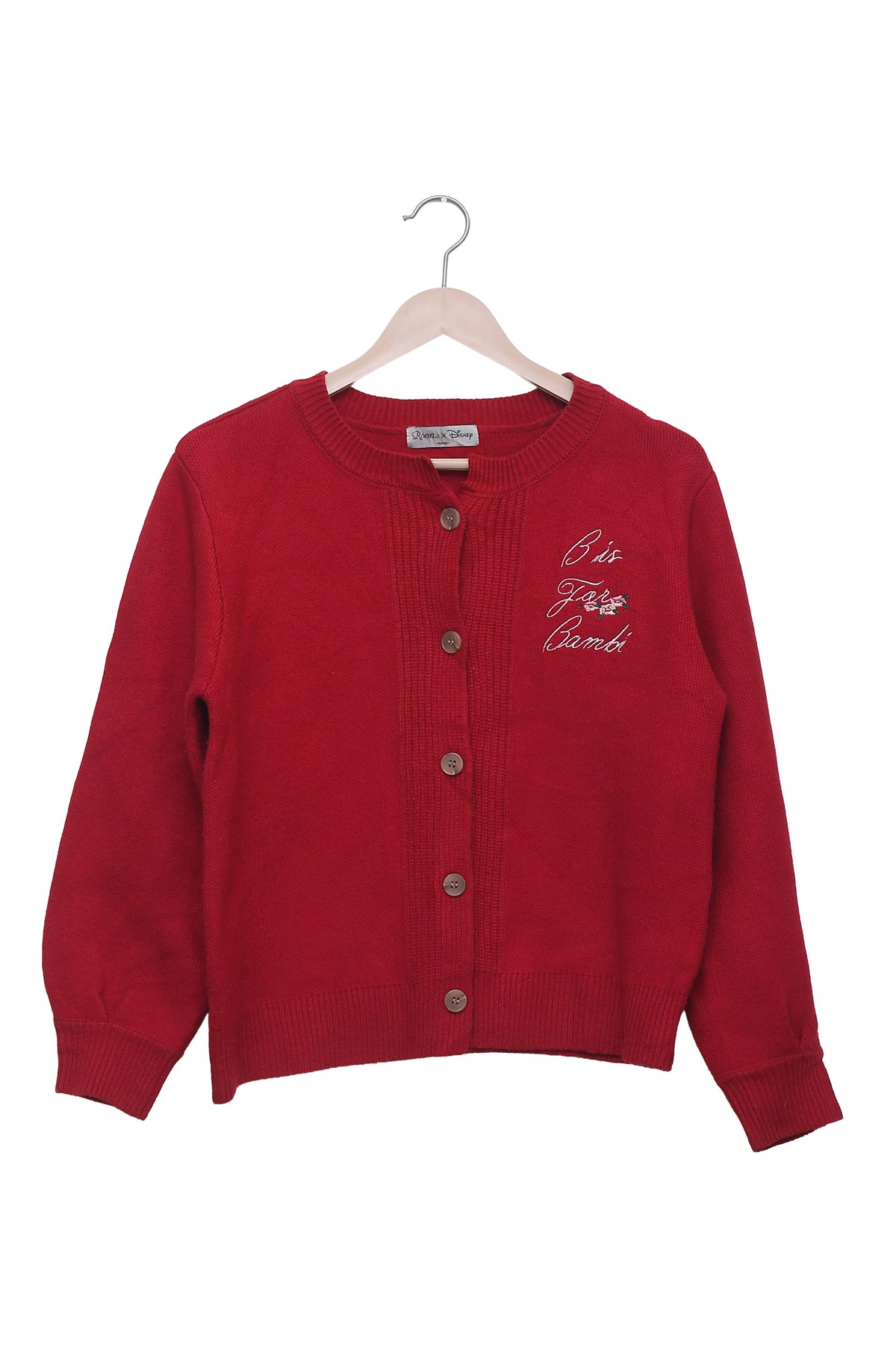 Cherry Script Embroidered Cardigan