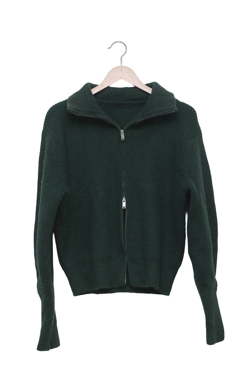 Forest Off-Duty Ribbed Zip Cardigan