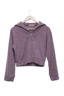 Mauve Mood Ring Zip Cropped Sweater