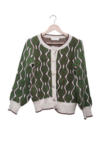 Emerald Medallion Knit Cardigan