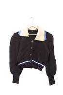 Midnight Contrast Collar Cardigan