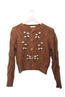 Cocoa Blossom Embroidered Cardigan
