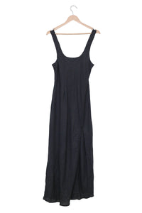 Classic Black Scoop Neck Maxi Dress