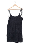 Black Eyelet Tie Strap Dress