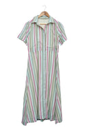 Pastel Stripe Shirt Dress