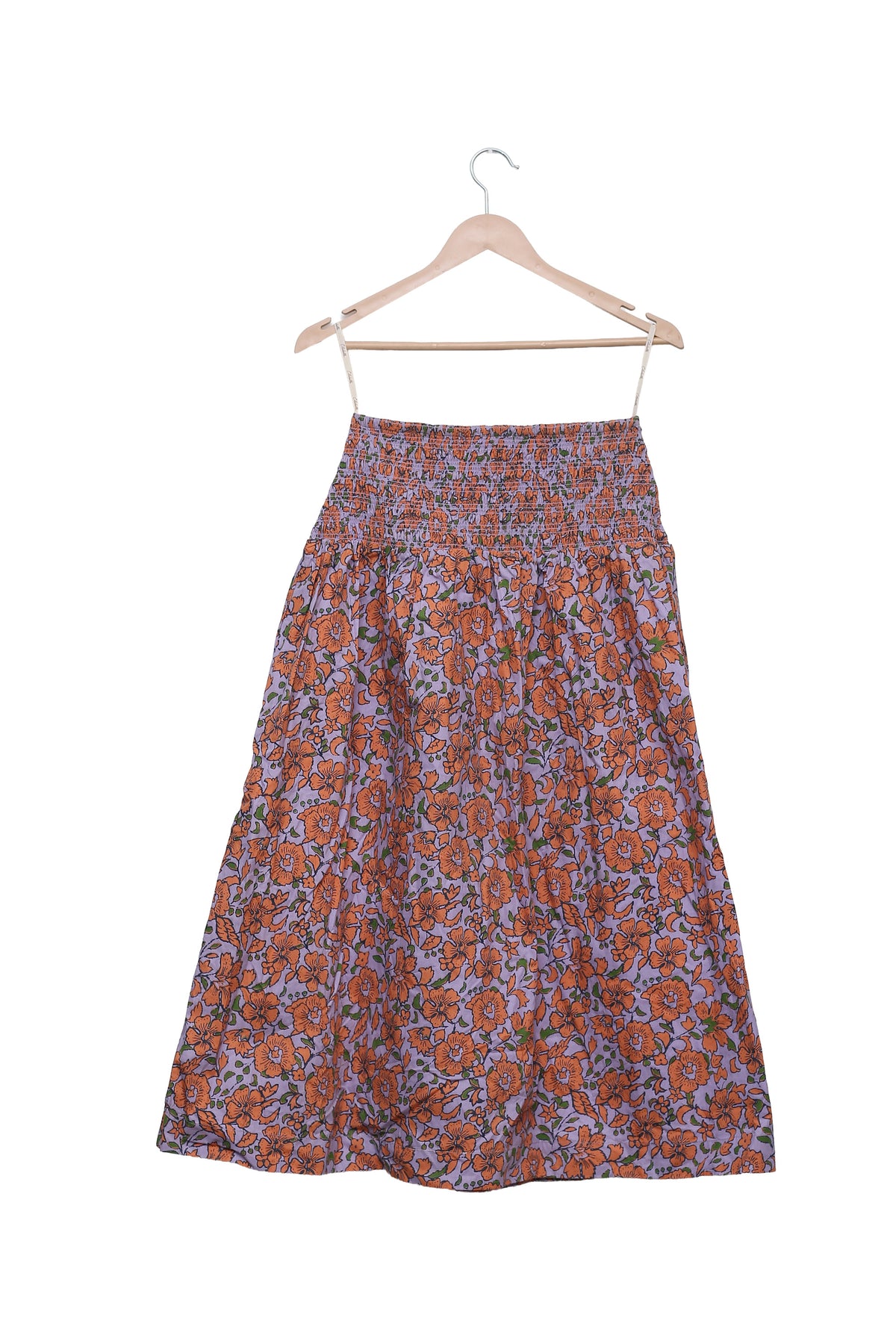 Lilac Tangerine Floral Smocked Dress