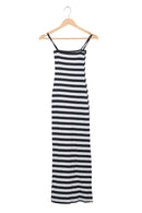 Monochrome Stripe Cami Maxi Dress