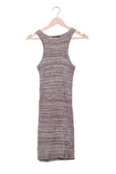 Mocha Marled Racer Knit Dress