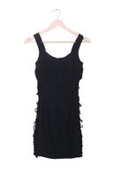 Midnight Lace-Up Bodycon Dress