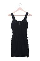Midnight Lace-Up Bodycon Dress