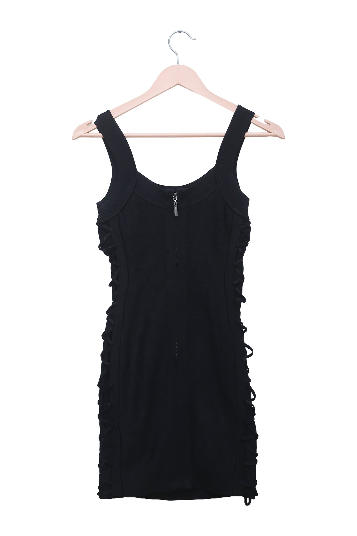 Midnight Lace-Up Bodycon Dress
