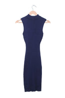 Midnight Turtleneck Knit Midi Dress