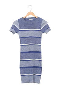 Denim Blue Stripe Knit Dress