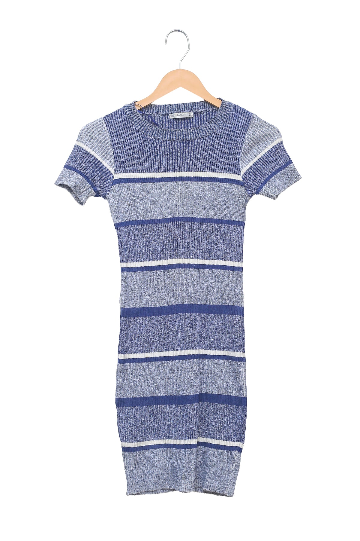 Denim Blue Stripe Knit Dress