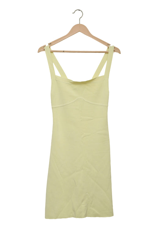 Lime Bustier Strap Knit Dress