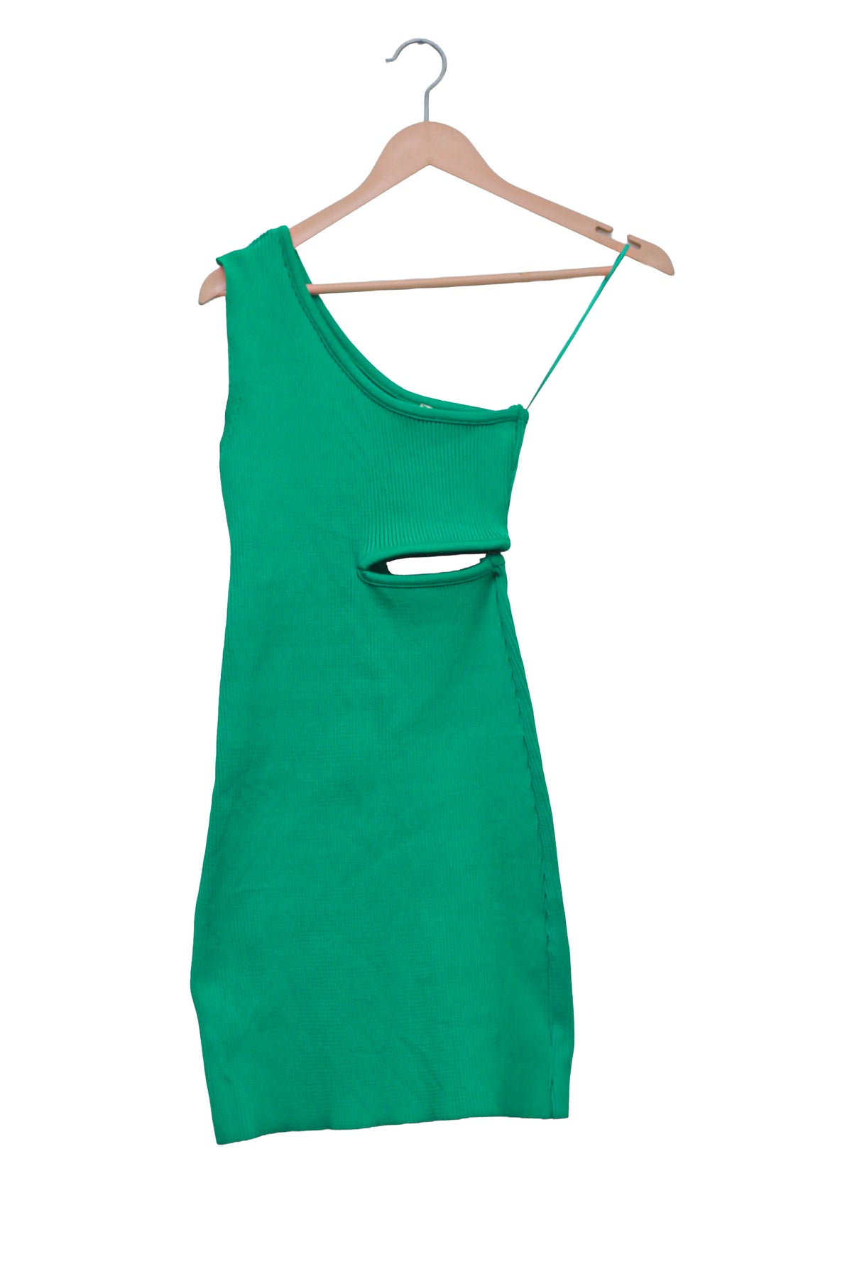 Emerald Cutout One-Shoulder Dress