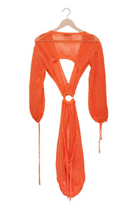 Tangerine Ring Cutout Knit Dress