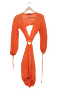 Tangerine Ring Cutout Knit Dress
