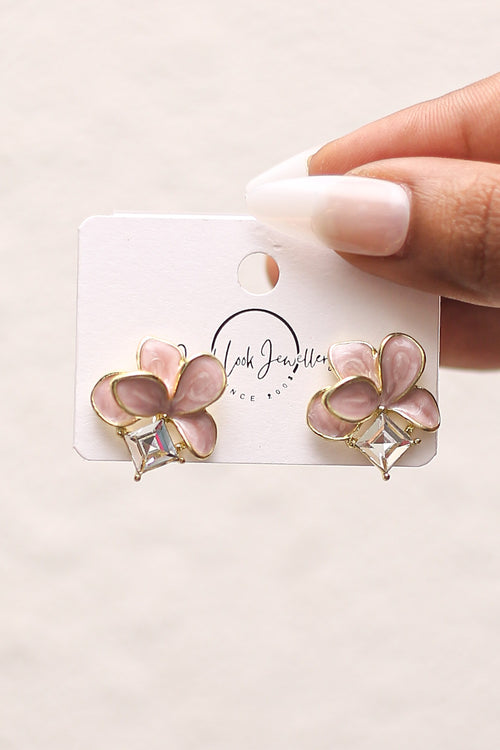 Rosé Bloom Earrings