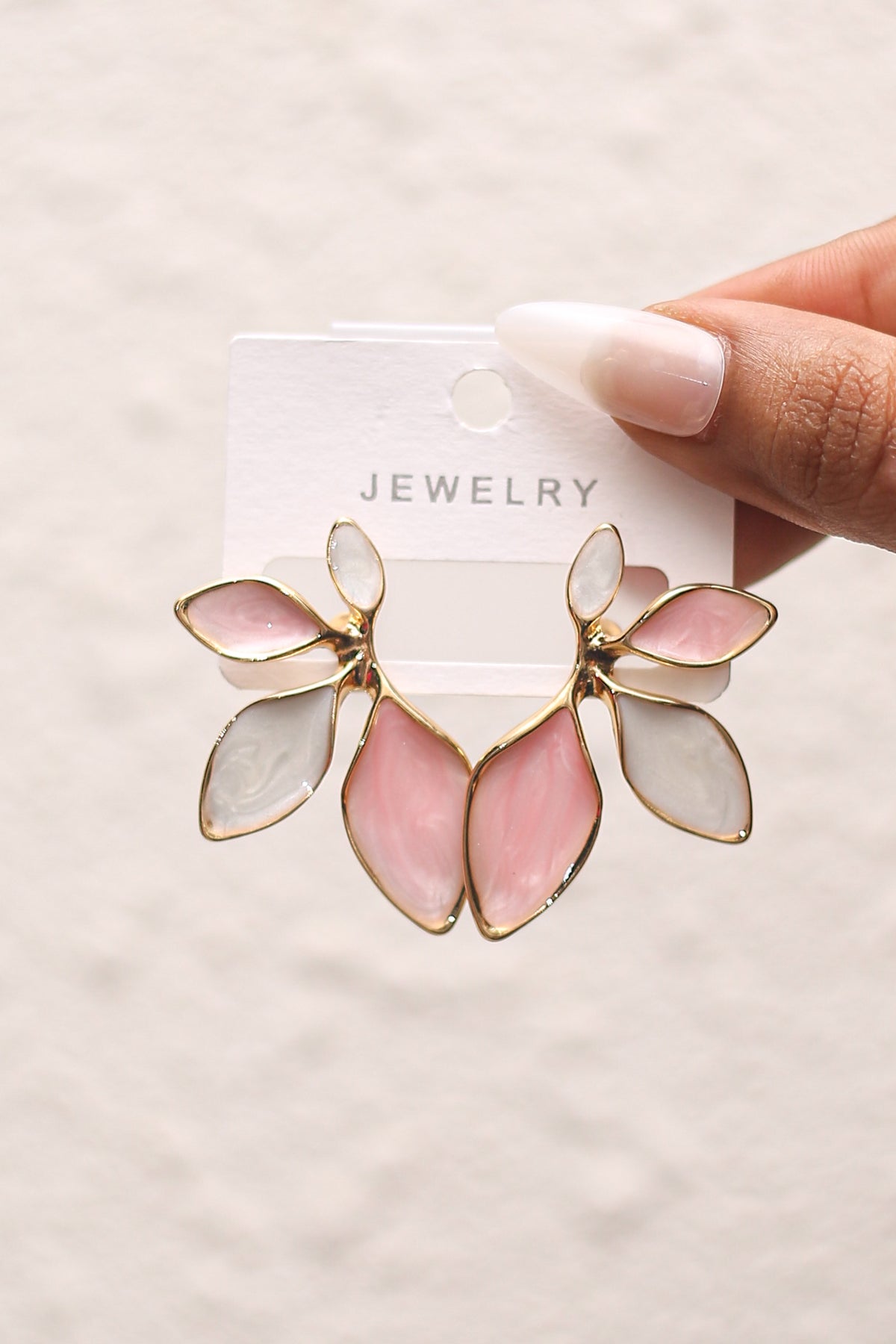 Blush Leaf Earrings