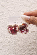 Burgundy Bloom Earrings