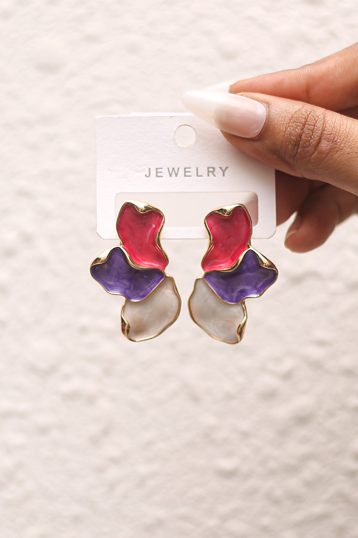 Berry Trio Petal Earrings