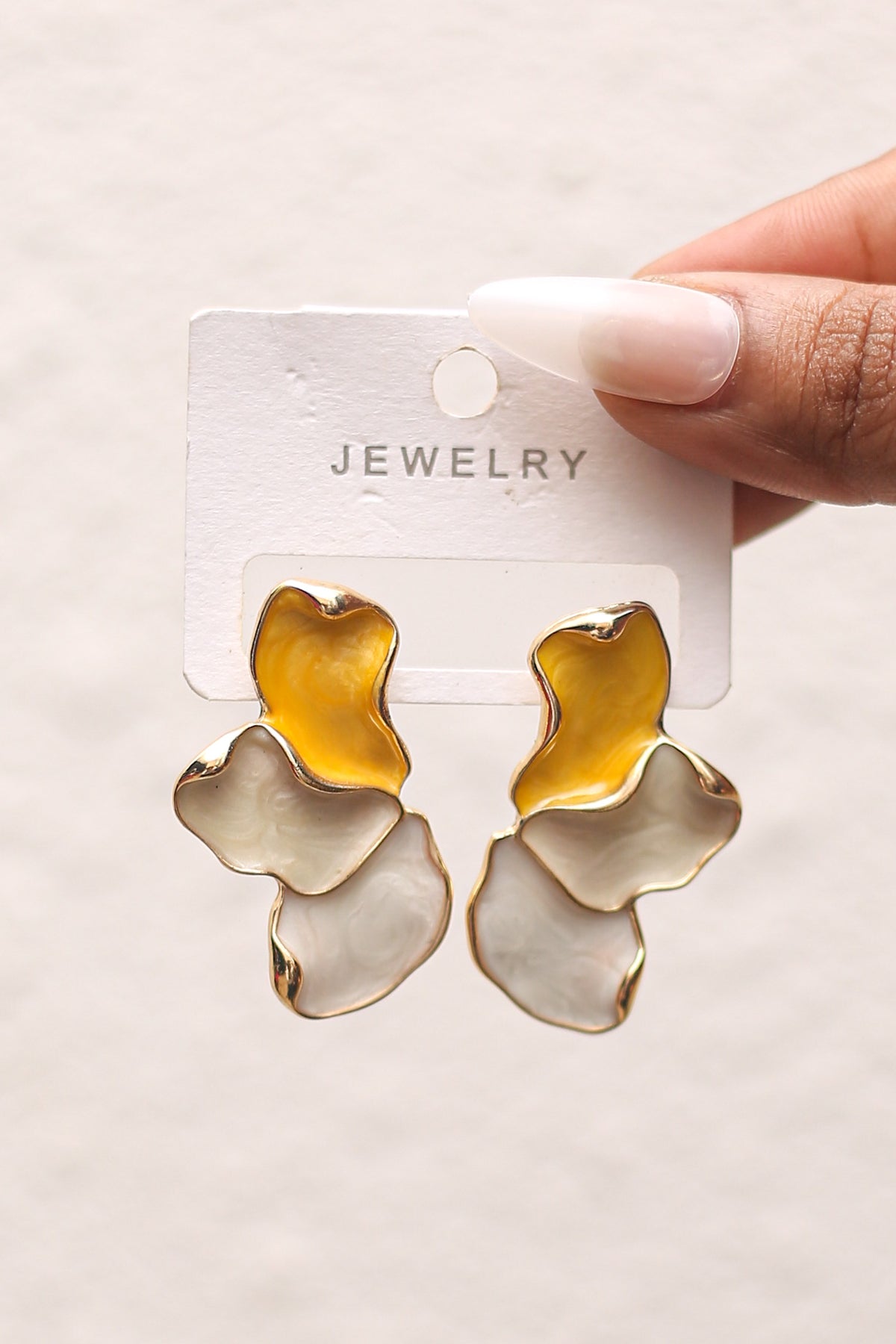 Honey Pearl Petal Earrings