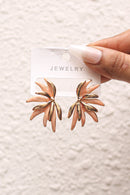 Peach Palm Earrings
