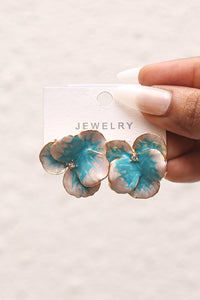 Aqua Marble Bloom Earrings