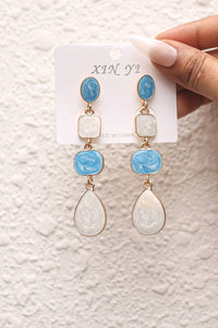 Azure Ivory Drop Earrings