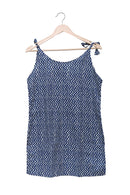 Indigo Chevron Tie Shoulder Kurti