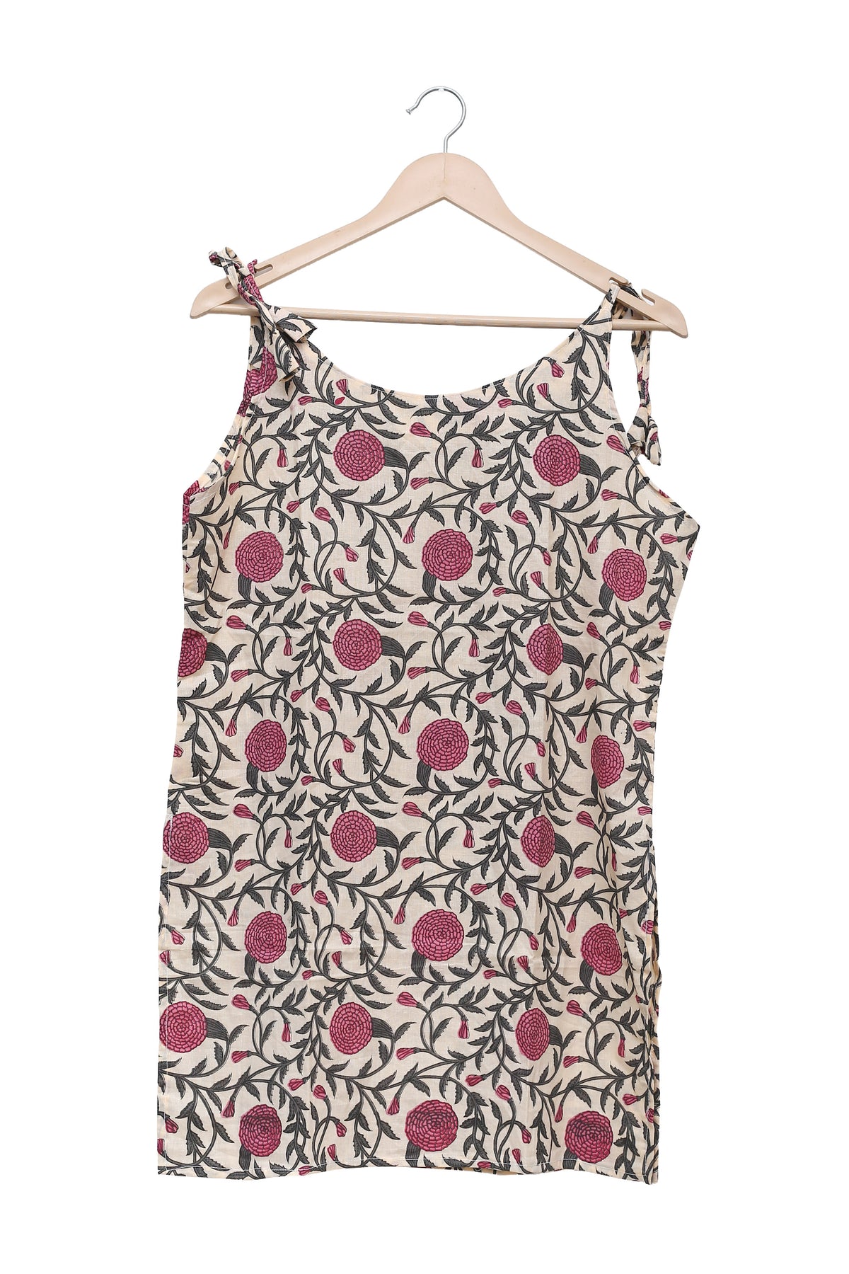Ivory Rose Vine Tie Shoulder Kurti