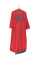 Coral Charm Embroidered Flared Kurti