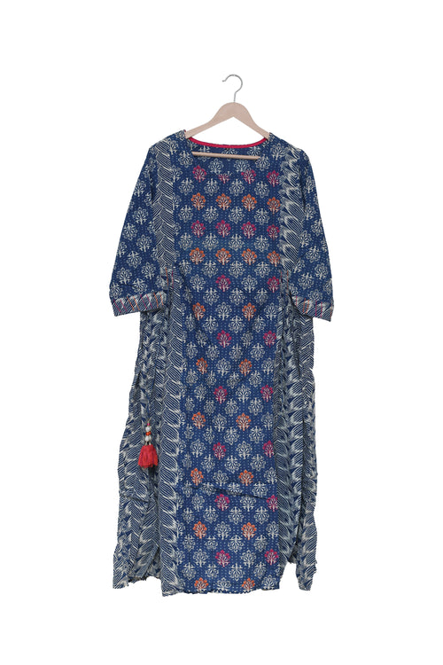 Indigo Mosaic Printed Kurti
