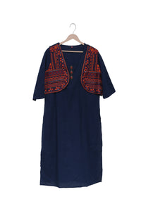 Midnight Mandala Cape Style Kurti