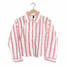 Pink Striped Crop Shirt"