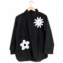 Black Floral Patch Shirt"