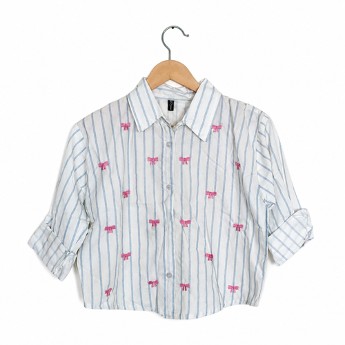 Bow Striped Shirt"