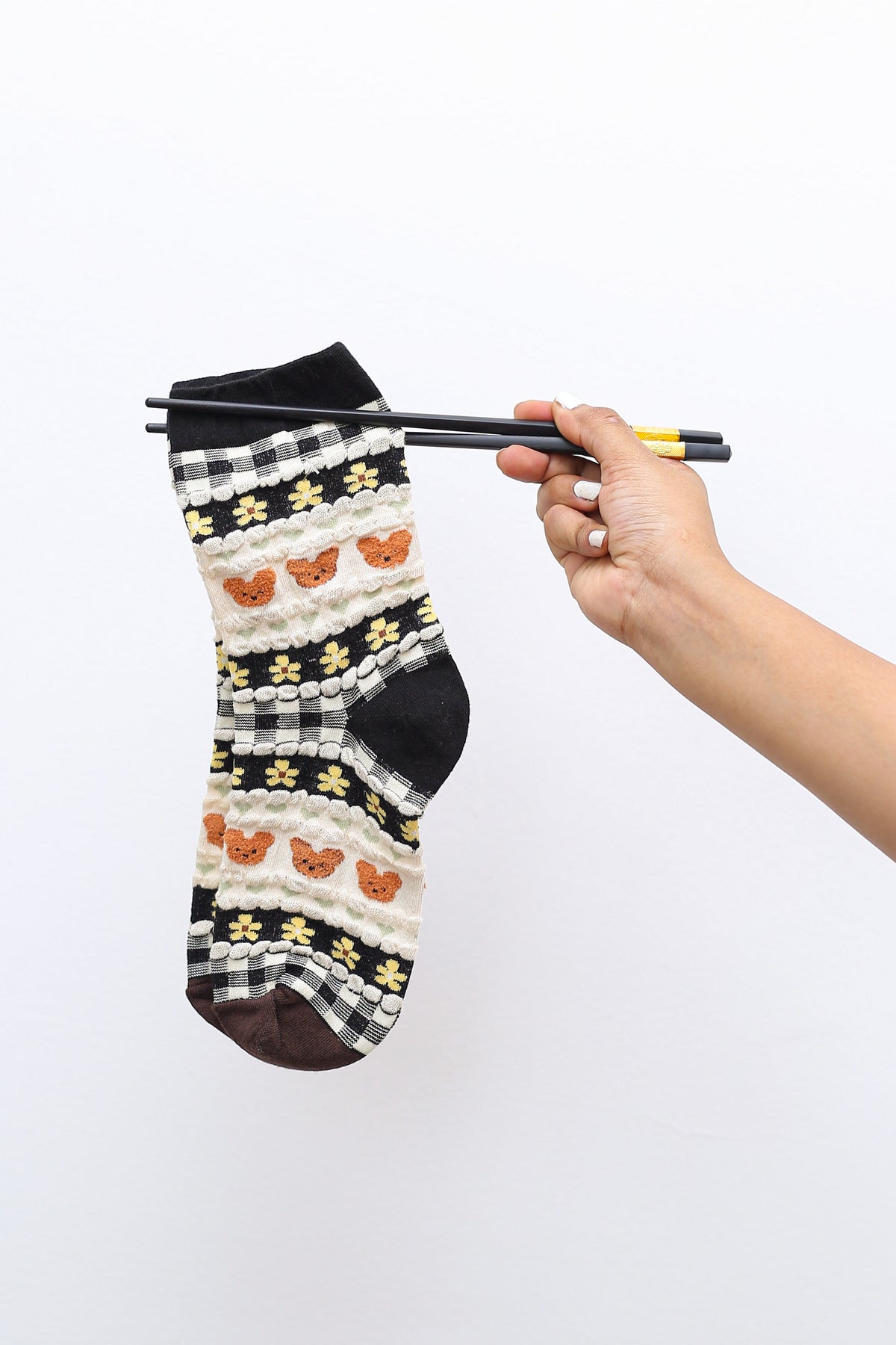 Cozy Cat Patchwork Socks