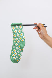 Daisy Meadow Green Socks